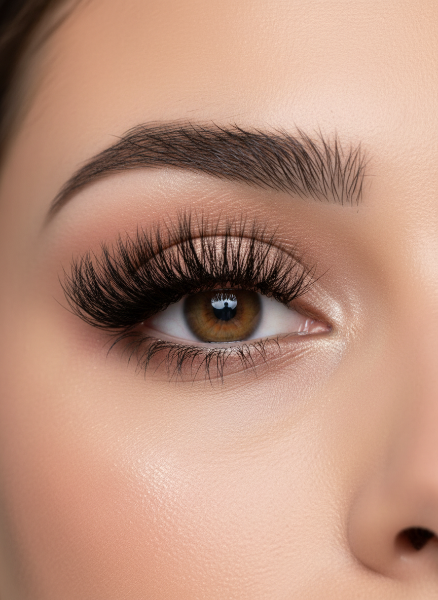 Model wearing lashes 2