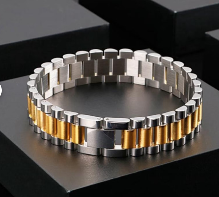 Women's Gold and Silver Two-Tone Bracelet