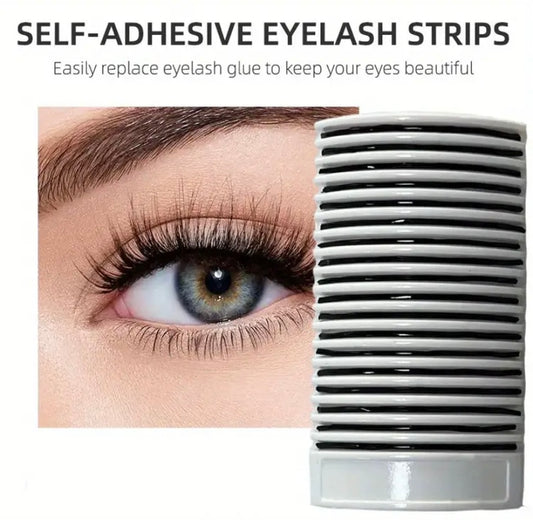 Self adhesive eyelash strips