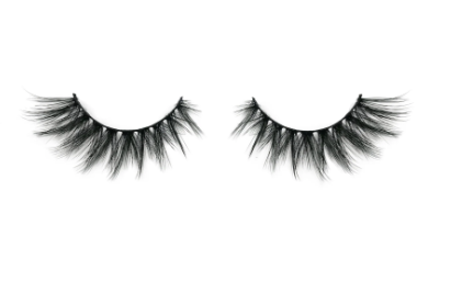 SHORT WISPY NATURAL LASH ON WHITE BACKGROUND