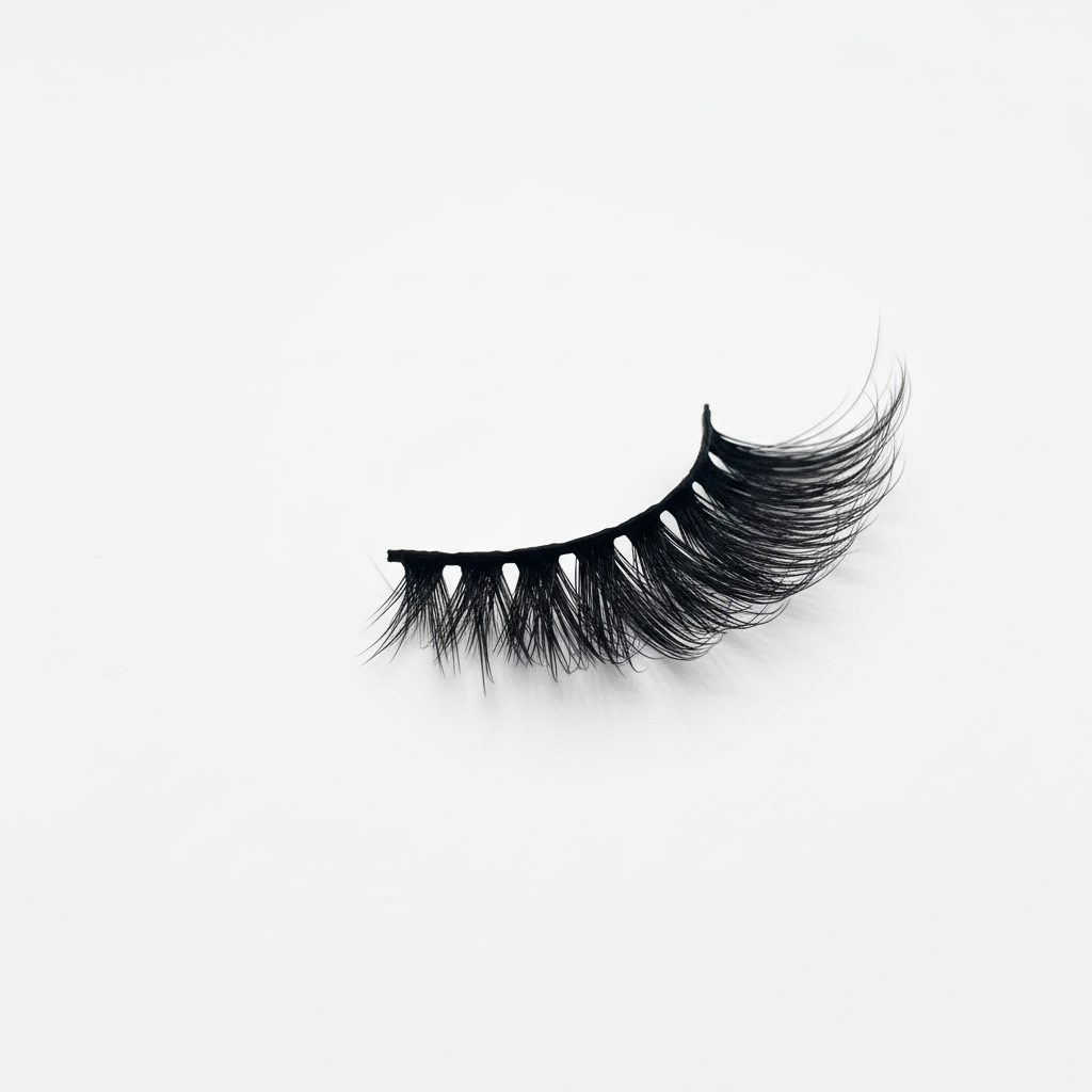Cat-eye lashes soft lighting