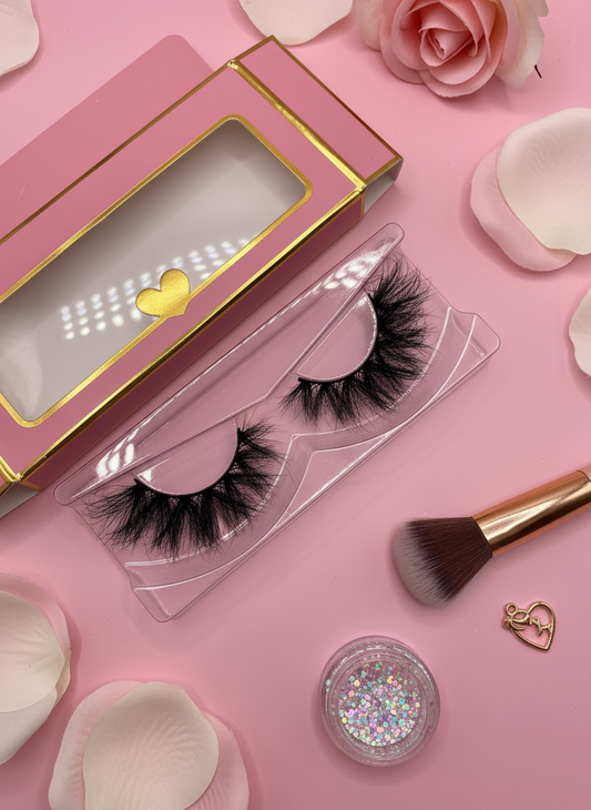 Flat lay beauty styling