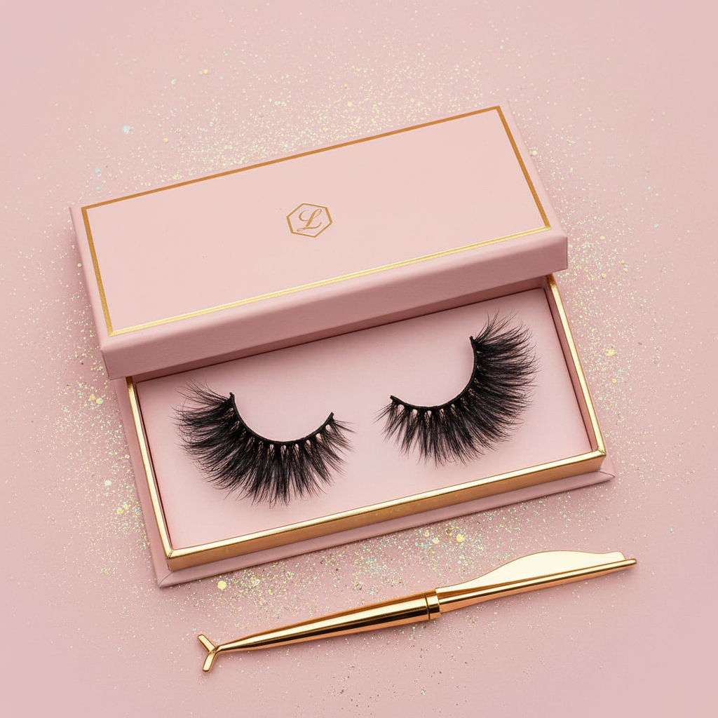 Goddess Noir Lashes Flat Lay