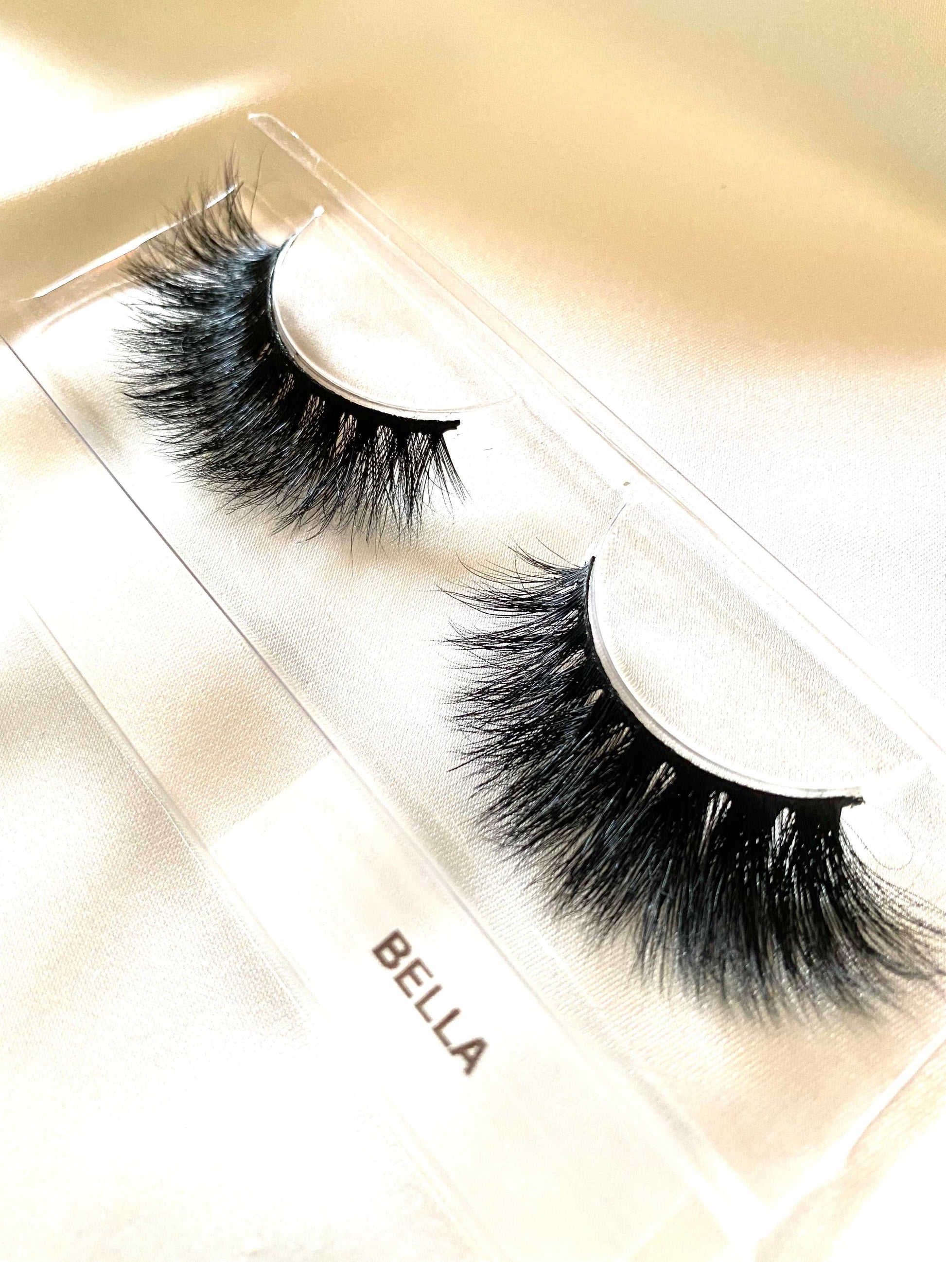 Bella Faux Mink Lash.  ash provides a dramatic and eye-catching cat-eye look. It's lightweight material and unique design allow for great comfort and lasting wear